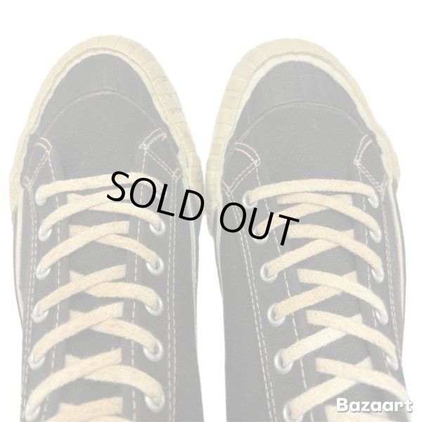 画像7: 40's DEAD STOCK　"Keds"　COTTON　CANVAS　SNEAKER　Hi.　BLACK　SIZE：8　つま黒 !! (7)