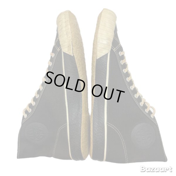 画像9: 40's DEAD STOCK　"Keds"　COTTON　CANVAS　SNEAKER　Hi.　BLACK　SIZE：8　つま黒 !! (9)