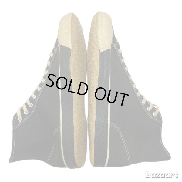 画像10: 40's DEAD STOCK　"Keds"　COTTON　CANVAS　SNEAKER　Hi.　BLACK　SIZE：8　つま黒 !! (10)