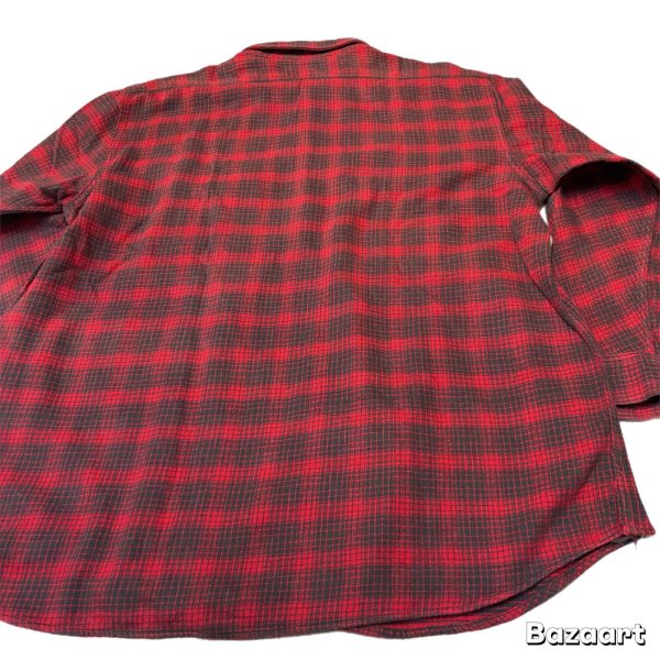 画像6: -60's "KEY"　COTTON　HEAVY　FLANNEL　SHIRTS　実寸SIZE：XXL 程　very big size !! (6)