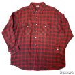 画像1: -60's "KEY"　COTTON　HEAVY　FLANNEL　SHIRTS　実寸SIZE：XXL 程　very big size !! (1)
