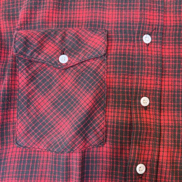 画像9: -60's "KEY"　COTTON　HEAVY　FLANNEL　SHIRTS　実寸SIZE：XXL 程　very big size !! (9)