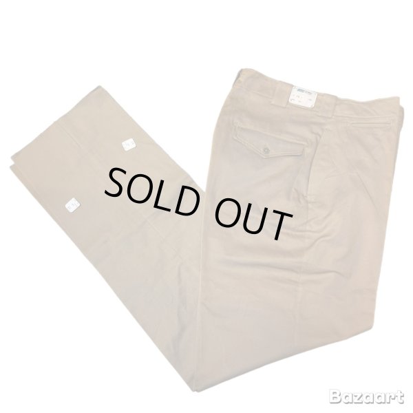 画像1: 1942's　DEAD STOCK　WITH FLASHER　"REGULATION ARMY OFFICERS' TROUSERS （CHINO PANTS） SIZE：W: 32 × L: FREE　SPECIAL !! (1)