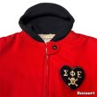 画像2: 50's "Mc GREGOR"　FULL　ZIP.　COAT　WITH　COTTON　KNIT　HOOD　AND　”SKULL”　PATCH　ON　THE　HEART (2)