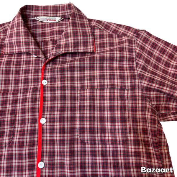 画像8: 50's "Mc GREGOR"　COTTON　ITALIAN　COLLAR　CHECKED　PATTERN　LONG　SLEEVE　SHIRTS　SIZE表記：M (8)