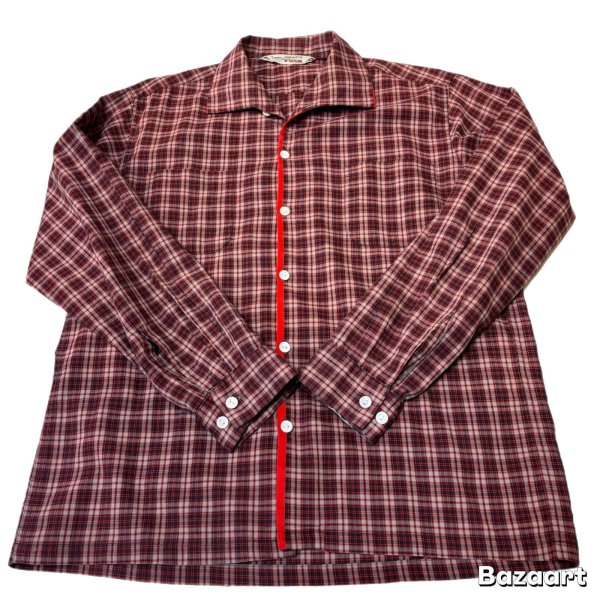 画像9: 50's "Mc GREGOR"　COTTON　ITALIAN　COLLAR　CHECKED　PATTERN　LONG　SLEEVE　SHIRTS　SIZE表記：M (9)