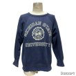 画像11: 50's "HANES　WIND SHIELD"　COLLEGE　PRINTED　OLD　SWEAT SHURTS　SIZE：L　DARK NAVY　　good size !! (11)