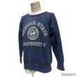 画像12: 50's "HANES　WIND SHIELD"　COLLEGE　PRINTED　OLD　SWEAT SHURTS　SIZE：L　DARK NAVY　　good size !! (12)