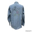 画像14: 70's "kennington"　WORK　CHAMBRAY　SHIRTS　WITH　PRINTED　「MICKEY　MOUSE」　ON THE BACK (14)