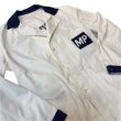 画像4: 40's- "COVERALL　MFG.　CO."　H.B.T.　WHITE × DARK NAVY　2 TONE　COLOR　COVERALL　JACKET　WITH　EMBROIDERY　SIZE表記：44 (4)