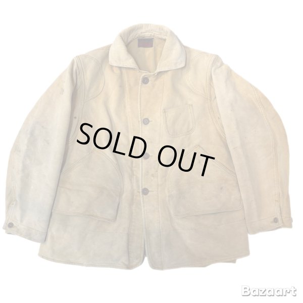 画像1: 30's- "MONTGOMERY　WARD　WESTERN　FIELD”　COTTON　MOLESKIN　HUNTING　JACKET　good size !!　good condition !! (1)