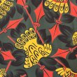 画像12: 40's "MARK TWAIN"　ABSTRACT　PATTERN　LONG　SLEEVE　RAYON　HAWAIIAN　SHIRTS　SIZE表記：M (12)