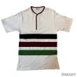 画像1: 60's DEAD STOCK　"MUNSINGWEAR"　WIDE　BORDER　HENRY　NECK　Tee SHIRTS　good design !! (1)