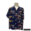 画像18: 50's "NATIONAL"　 RAYON　HAWAIIAN　SHIRTS　NAVY　SIZE：L (18)