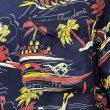 画像5: 50's "NATIONAL"　 RAYON　HAWAIIAN　SHIRTS　NAVY　SIZE：L (5)