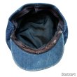 画像14: 70's "LEVI'S"　OFFICIAL　DENIM　PATCH WORK　OLD DENIM　NEWSBOYS HAT (14)