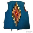 画像2: 30's　NATIVE　AMERICAN　CHIMAYO　VEST　NAVY (2)