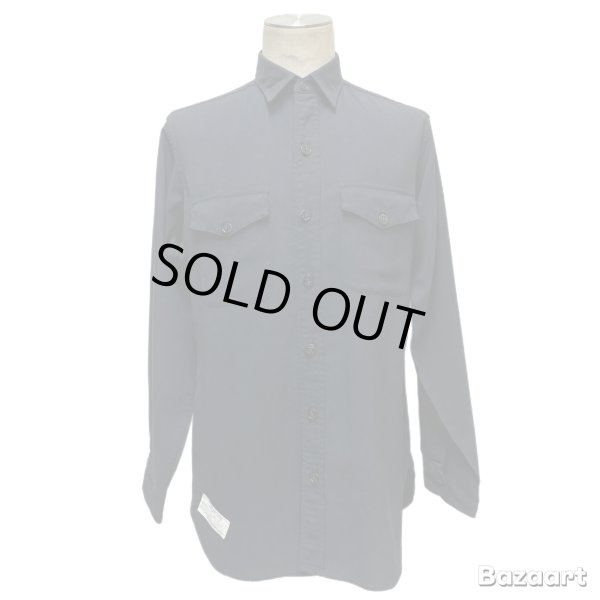 画像16: -60's "U.S.NAVAL　ACADEMY”　「Creighton × MIDSHIPMEN'S　STORE」　RAYON × POLY.　C.P.O.　 SHIRTS　マチ付き　SIZE:15　34　very rare !! (16)