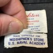 画像4: -60's "U.S.NAVAL　ACADEMY”　「Creighton × MIDSHIPMEN'S　STORE」　RAYON × POLY.　C.P.O.　 SHIRTS　マチ付き　SIZE:15　34　very rare !! (4)