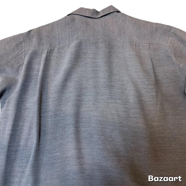 画像4: 50's MINT CONDITION　"Westward - Ho！”　GRAY × SHAINY STRIPE　RAYON　LONG　SLEEVE　SHIRTS　SIZE表記：L　very beautiful !! (4)