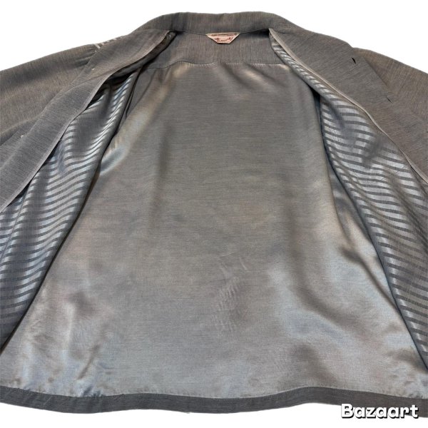 画像10: 50's MINT CONDITION　"Westward - Ho！”　GRAY × SHAINY STRIPE　RAYON　LONG　SLEEVE　SHIRTS　SIZE表記：L　very beautiful !! (10)