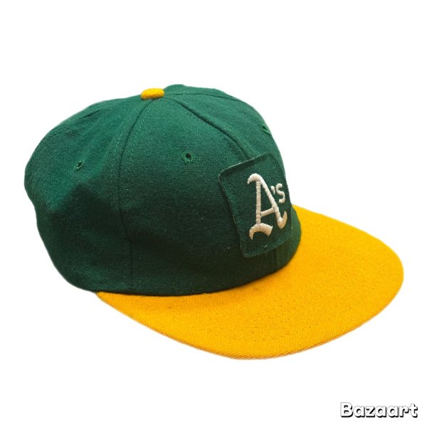 画像4: 60's MINT CONDITION　「NEW　ERA」　”A's　OFFICIAL”　「OAKLAND　ATHLETICS」　BASEBALL　CAP　　 (4)