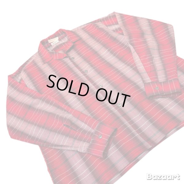 画像7: 60's "Stephens"　RAYON　OMBRE　CHECK　PATTEN　LONG　SLEEVE　SHIRTS　SIZE表記：L　very beautiful !! (7)