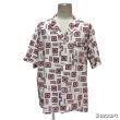 画像17: 50's- "Sears"　ABSTRACT　PATTERN　PRINTED　ORIGINAL　SHORT　SLEEVE　PAJAMAS　SHIRTS　SIZE：LARGE　42 / 44 (17)