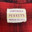 画像2: 50's "PENNY'S"　HOMBRE CHECK　PATTERN　PRINTED　COTTON FLANNEL　SHIRTS　マチ付き　SIZE：M　（15-15 1/2) (2)