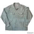 画像1: 50's "Mc Call"　RAYON × COTTON　カスリ柄　PEPPERMINT GREEN　LONG　SLEEVE　SHIRTS　SIZE表記：L　good color !!　good size !! (1)