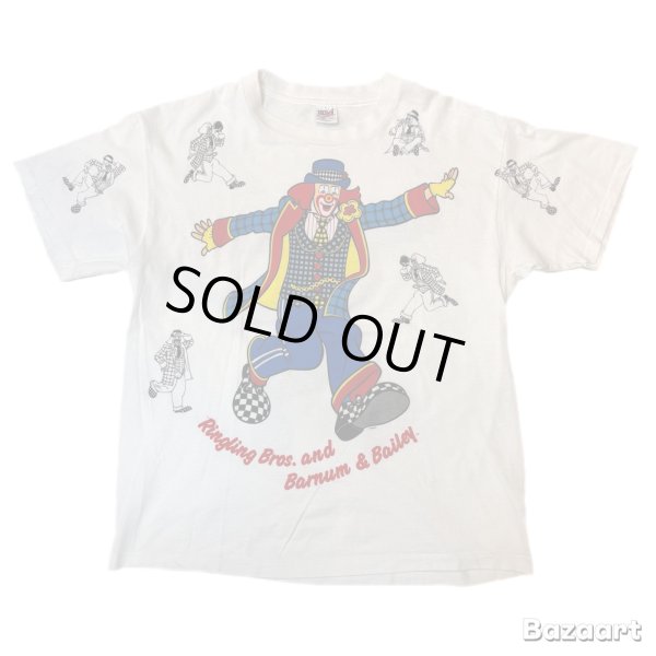 画像1: 80's "Ringling Bros. and Barnum & Bailey"　「PIERROT」　両面　PRINTED　Tee SHIRTS　SIZE表記：XL　very good printed !! (1)