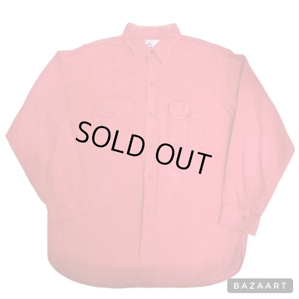 画像1: 50's- "SEARS　PILGRIM"　PINK　HEAVY FLANNEL　SHIRTS　SIZE:L　unusual good color !!　PINK !!　　very rare color !! (1)