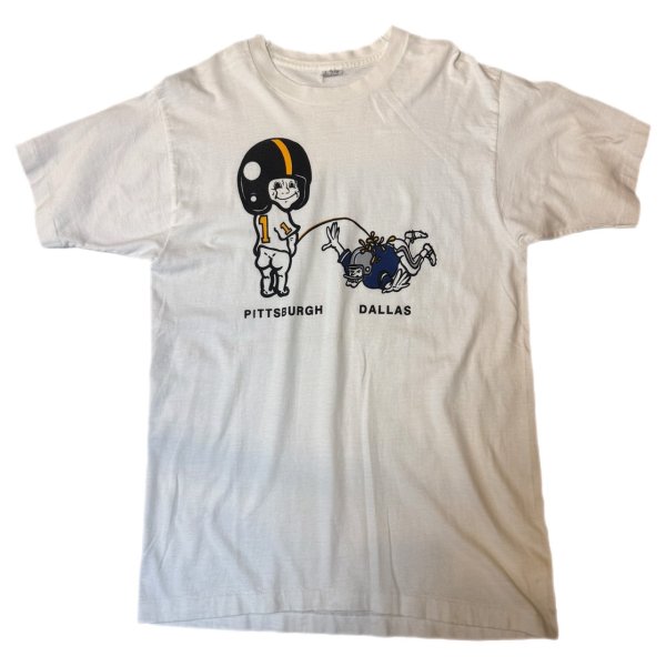 画像1: -90's "FRUIT OF THE LOOM"　「PITTSBURGH STEELERS　VS　DALLAS COWBOYS」　PRINTED　Tee SHIRTS　SIZE表記：L (1)