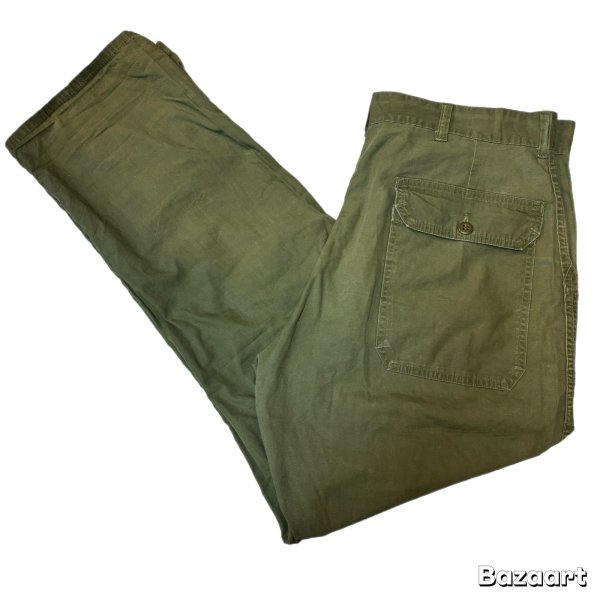 画像1: 50's "U.S.ARMY"　COTTON　POPLIN　FATIGUE　PANTS　W 38 × L 31 (1)