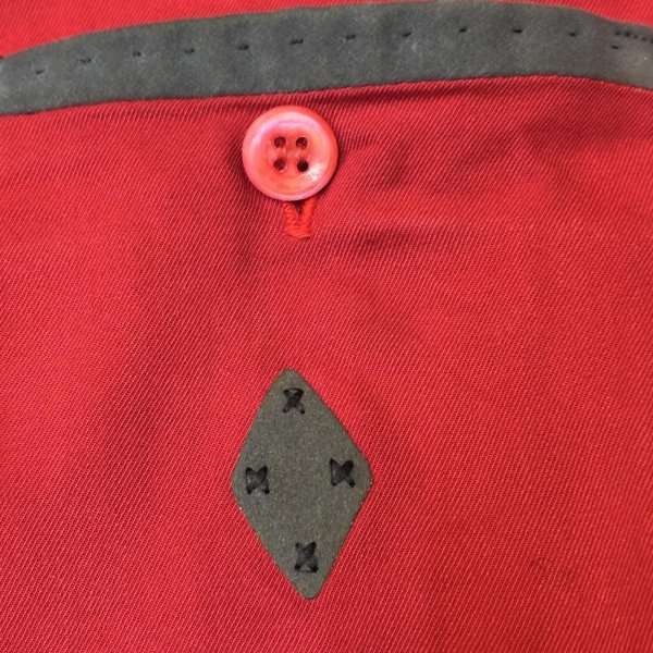 画像8: 50's "Argyle Shop"　COTTON　SUEDE　PATCHED　WITH　SEWING　RAYON　GABARDINE　LONG　SLEEVE　SHIRTS　SIZE表記：M　good condition !! (8)