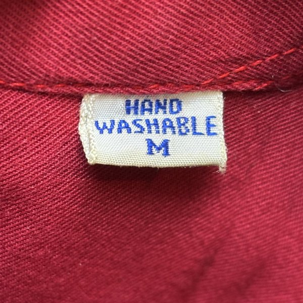 画像3: 50's "Argyle Shop"　COTTON　SUEDE　PATCHED　WITH　SEWING　RAYON　GABARDINE　LONG　SLEEVE　SHIRTS　SIZE表記：M　good condition !! (3)