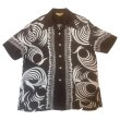 画像1: 40's "ROYAL　PALM”　「WHITE　HERON（シロサギ）　PATTERN」　BILLIARDS　STYLE　（MIAMI　STYLE）　RAYON　HAWAIIAN　SHIRTS　SIZE表記：L　SPECIAL !! (1)