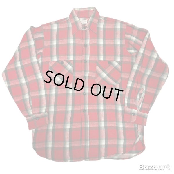 画像1: 50's- "Sears"　CHECKED PATTERN　HEAVY　FLANNEL　SHIRTS　マチ付き (1)