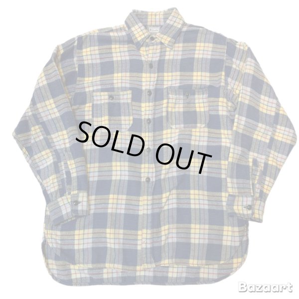 画像1: 40's "SIMTEX"　CHECKED PATTERN　HEAVY　COTTON　FLANNEL　SHIRTS　SIZE：16　L (1)