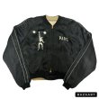 画像3: 50's MINT CONDITION　"MACHO MAN　PAUL　 LIFTING DUMBELLS”　BLACK SATIN　JAPAN SOUVENIR JACKET　and　WHITE SOLID SATIN　with　SNAP BUTTONS ＆ WIDE ZIPPER　SPECIAL !!  (3)