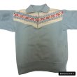 画像5: 50's "PILGRIM"　SNOWFLAKES　PATTERN　襟付き HALF ZIP.　SWEAT　SHIRTS　SAX BLUE　good size !! (5)