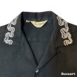 画像4: 50's "PAUL　HOWARD　CALIFORNIA"　SHORT　SLEEVE　GABARDINE　SHIRTS　WITH　BLACK × SNAKE　PATTERN　EMBROIDERY　SIZE：M　　 (4)