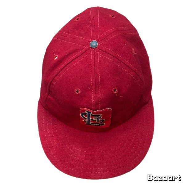 画像7: 60's "Funkap"　MLB　「St. LOUIS　CARDINALS」　BASEBALL　CAP　good size !!　good condition !! (7)