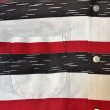 画像7: 50's- "TEXTRON"　BLACK × WHITE × RED　BORDER　PATTERN　PRINTED　COTTON　LONG　SLEEVE　SHIRTS　SIZE表記：L (7)