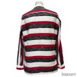 画像16: 50's- "TEXTRON"　BLACK × WHITE × RED　BORDER　PATTERN　PRINTED　COTTON　LONG　SLEEVE　SHIRTS　SIZE表記：L (16)