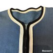 画像4: 50's 「TAPING　LINE　FULL ZIP」　SWEAT　SHIRTS（CARDIGAN）　COBALT BLUE × BLACK × WHITE　rare color !! (4)
