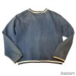 画像2: 50's 「TAPING　LINE　FULL ZIP」　SWEAT　SHIRTS（CARDIGAN）　COBALT BLUE × BLACK × WHITE　rare color !! (2)