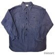 画像1: 40's "UNCLE SAM"　COTTON　HEAVY　FLANNEL　SHIRTS　DARK NAVY　 (1)