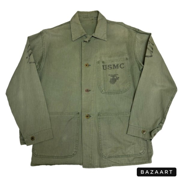 画像1: 1941's- "U.S.M.C."　H.B.T.　「P-41」　JACKET　good size !! (1)