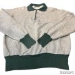 画像3: 40's "PILGRIM"　襟付き　2 TONE　COLOR　HALF　ZIP.　SWEAT　SHIRTS　WITH　”WALDES　KOVER　ZIPPER”　SIZE表記：XL　（46）　ON BOOK !! (3)